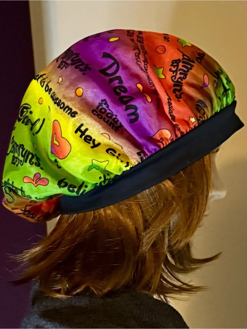Rainbow Limited Edition Camryn’s BFF Dye Inspirational Printed Bonnet